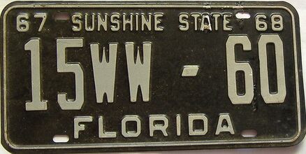 1967 Florida license plate for sale