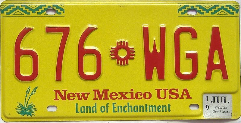 2019 New Mexico license plate for sale