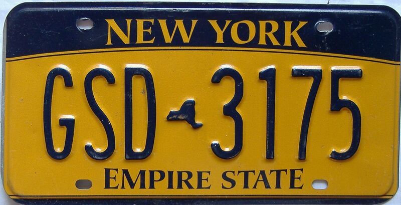 New York  (Single) license plate for sale