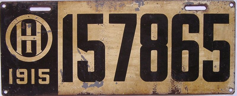 1915 Ohio  (Single) license plate for sale