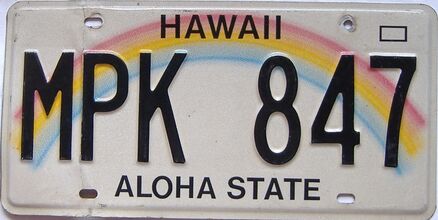 Hawaii  (Single) license plate for sale