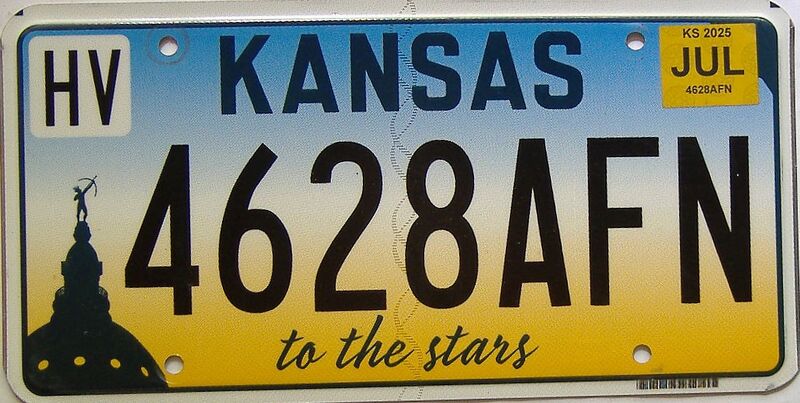 2025 Kansas license plate for sale