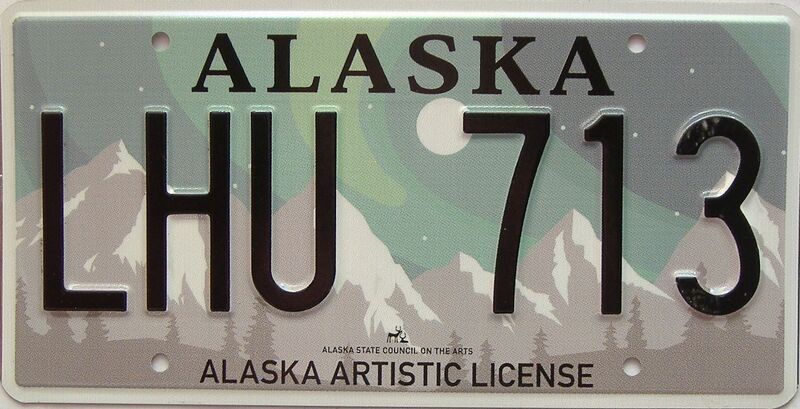 Alaska  (Single) license plate for sale