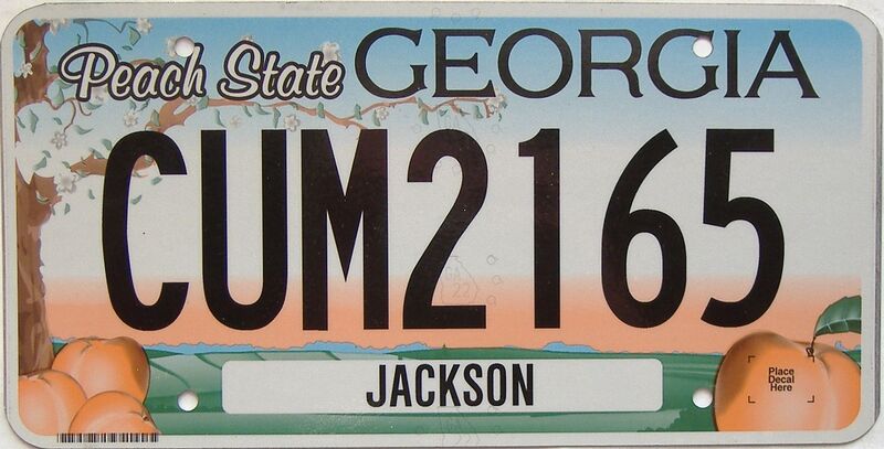 Georgia license plate for sale