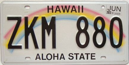 2023 Hawaii  (Single) license plate for sale