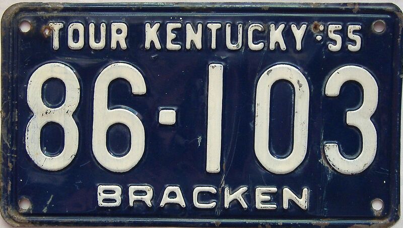 1955 Kentucky license plate for sale