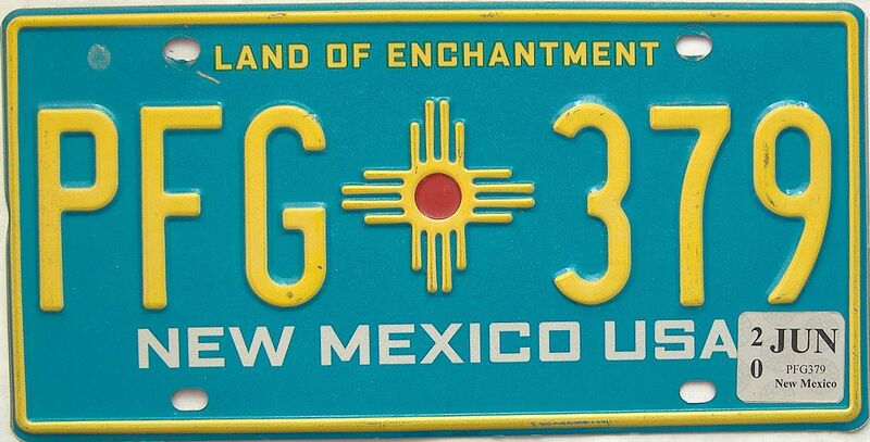 2020 New Mexico license plate for sale