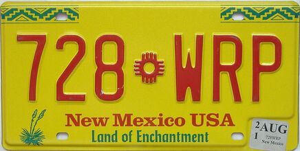 2021 New Mexico license plate for sale