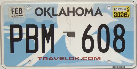 2026 Oklahoma license plate for sale