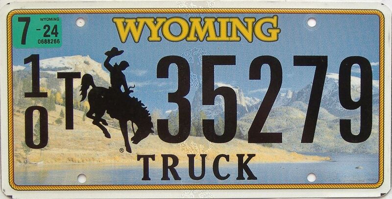 2024 Wyoming  (Truck) license plate for sale