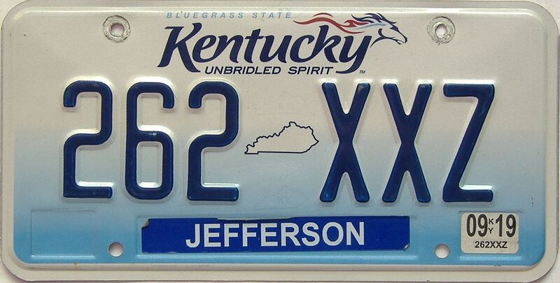 2019 Kentucky license plate for sale