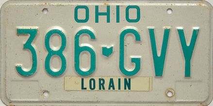 Ohio  (Single) license plate for sale