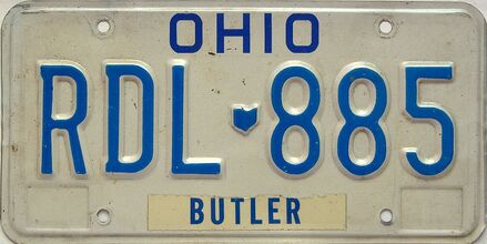 Ohio  (Single) license plate for sale