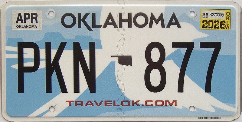 2026 Oklahoma license plate for sale