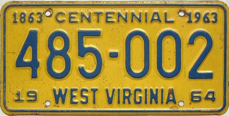 1964 West Virginia license plate for sale