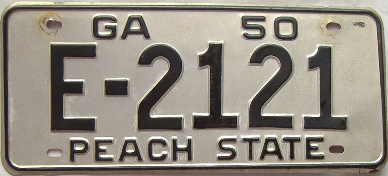 YOM 1950 Georgia license plate for sale