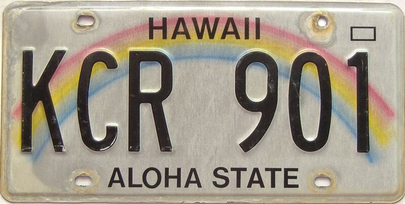 Hawaii  (Single) license plate for sale