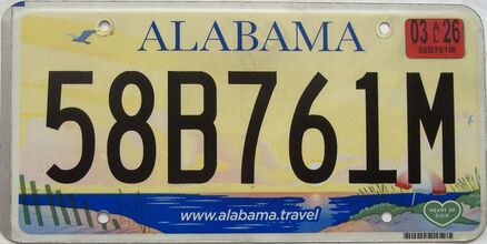 2026 Alabama license plate for sale