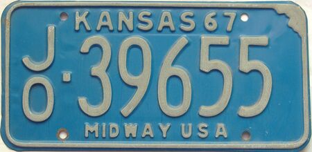 1967 Kansas license plate for sale