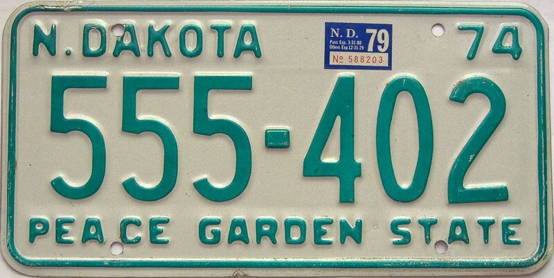 1979 North Dakota  (Single) license plate for sale
