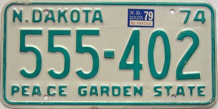 1979 North Dakota  (Single) license plate for sale