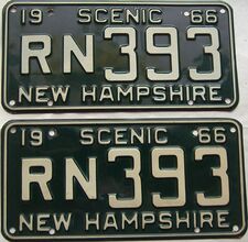 1966 New Hampshire  (Pair) license plate for sale