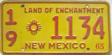 1965 New Mexico license plate for sale