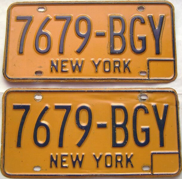 New York  (Pair) license plate for sale