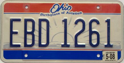 2008 Ohio  (Single) license plate for sale