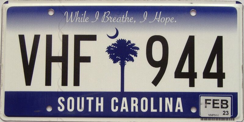 2023 South Carolina license plate for sale