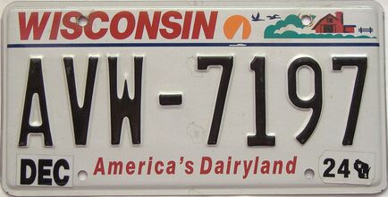 2024 Wisconsin  (Single) license plate for sale