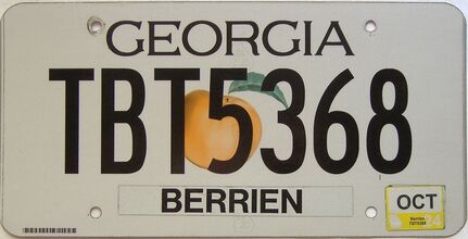2024 Georgia Counties (Berrien) license plate for sale