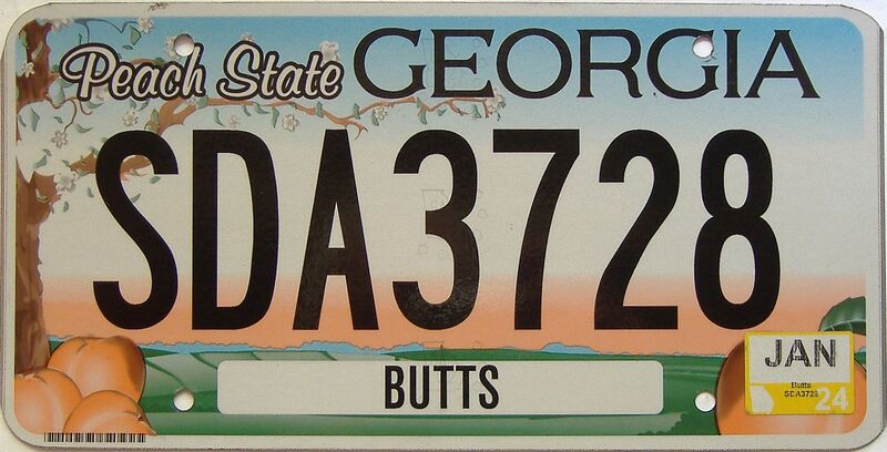 2024 Georgia Counties (Butts) license plate for sale