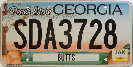 2024 Georgia Counties (Butts) license plate for sale