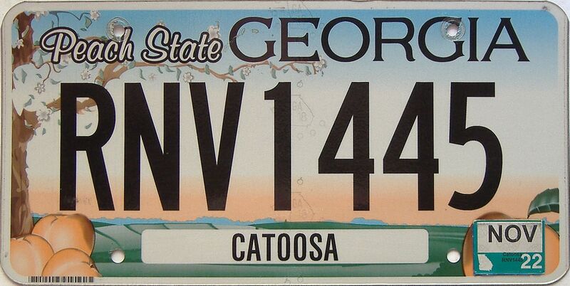 2022 Georgia Counties (Catoosa) license plate for sale