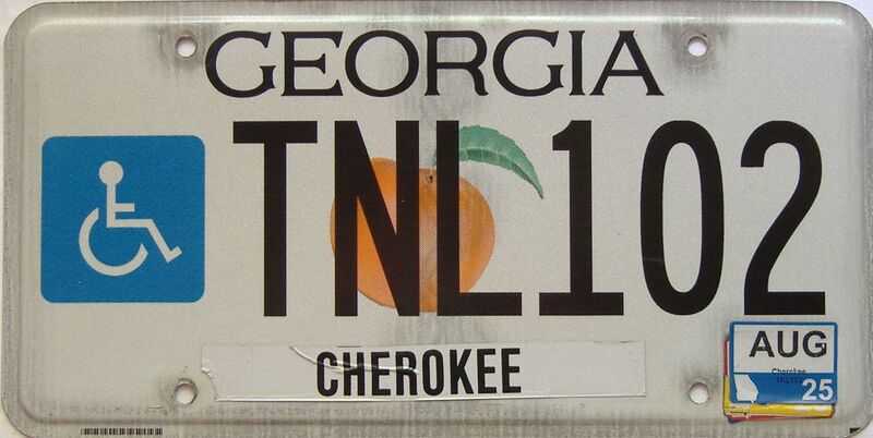 2025 Georgia Counties (Cherokee) license plate for sale