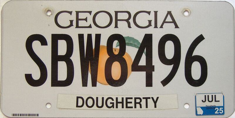 2025 Georgia Counties (Dougherty) license plate for sale