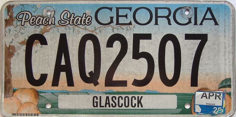 2025 Georgia Counties (Glascock) license plate for sale
