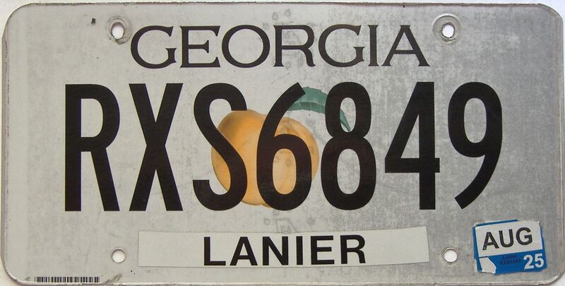 2025 Georgia Counties (Lanier) license plate for sale