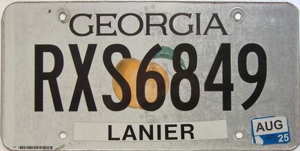 2025 Georgia Counties (Lanier) license plate for sale