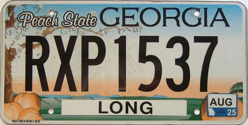 2025 Georgia Counties (Long) license plate for sale