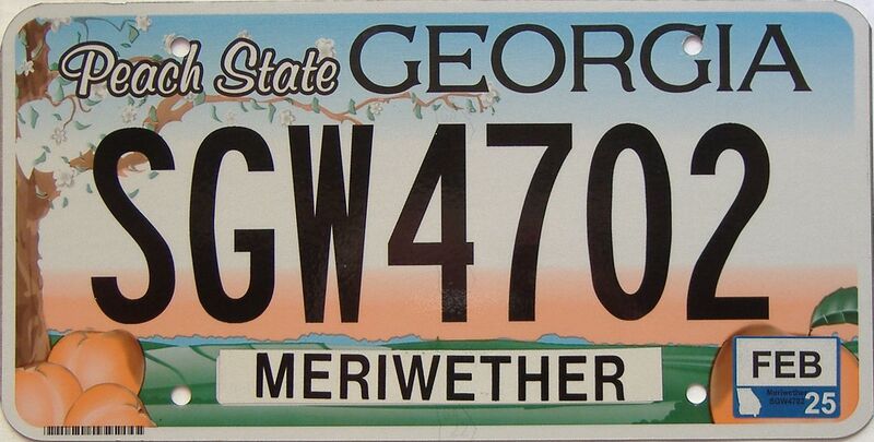 2025 Georgia Counties (Meriwether) license plate for sale