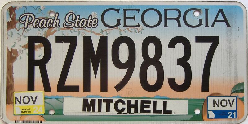 2021 Georgia Counties (Mitchell) license plate for sale