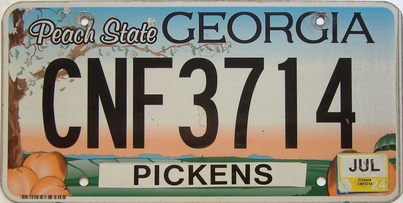 2024 Georgia Counties (Pickens) license plate for sale