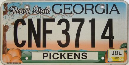 2024 Georgia Counties (Pickens) license plate for sale