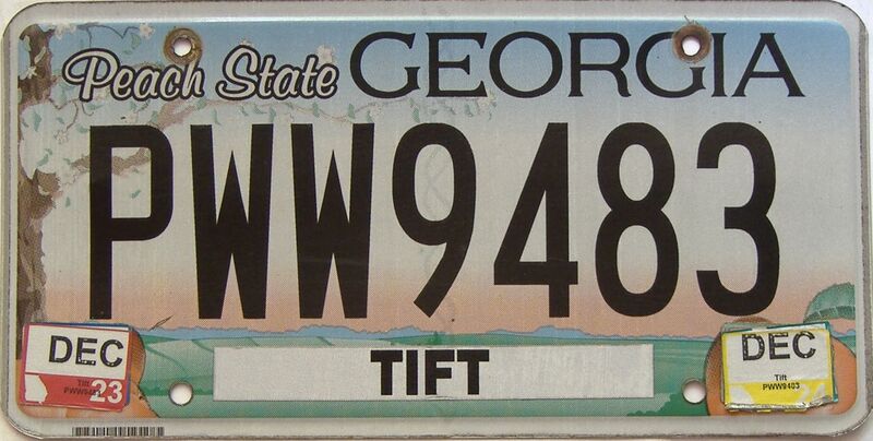 2024 Georgia Counties (Tift) license plate for sale