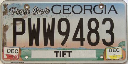 2024 Georgia Counties (Tift) license plate for sale