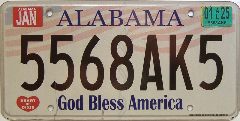 2025 Alabama license plate for sale
