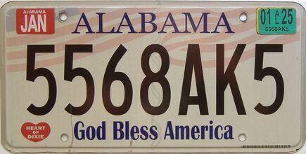 2025 Alabama license plate for sale