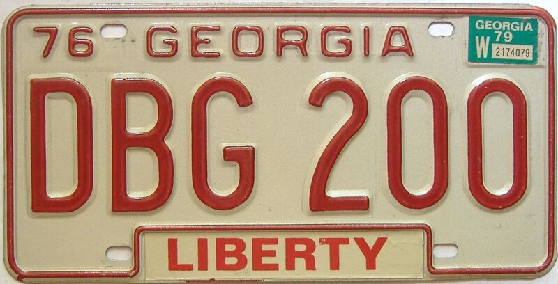 YOM 1979 Georgia 1971 - 1989 license plate for sale